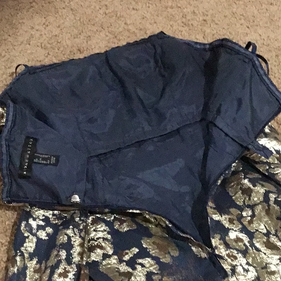 Aidan Mattox Jacquard Metallic Strapless Ball Gown - Size 2 - Picture 8 of 13